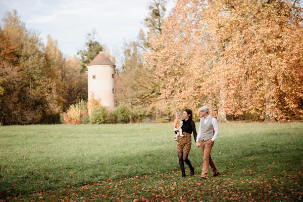 Photos de famille en automne à Strasbourg