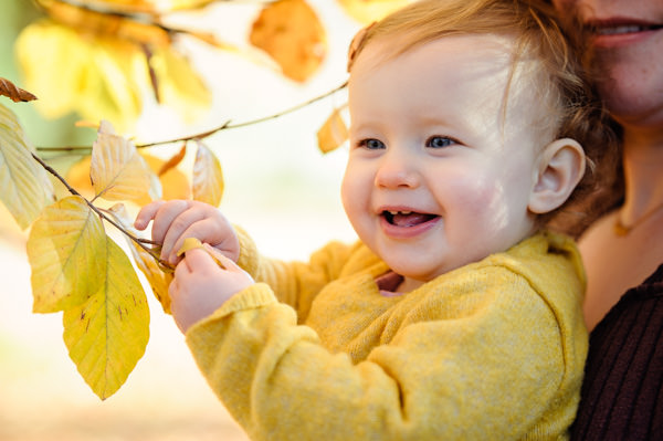 Photos de famille en automne à l'Orangerie de Strasbourg