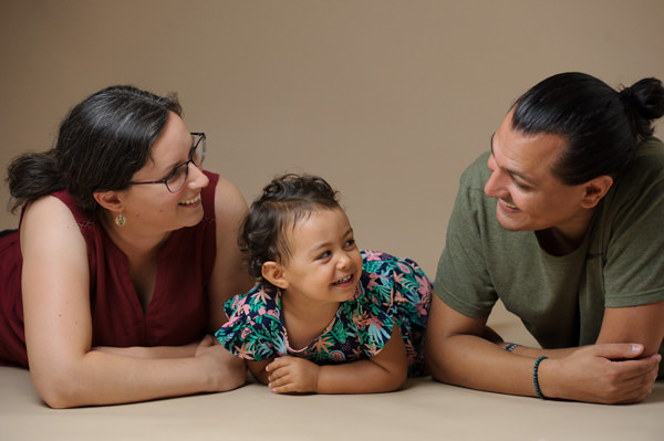 Séance photos de famille au studio