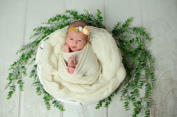 Séance photos de naissance au studio