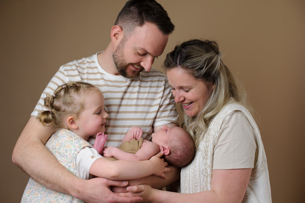 Séance photos de naissance au studio