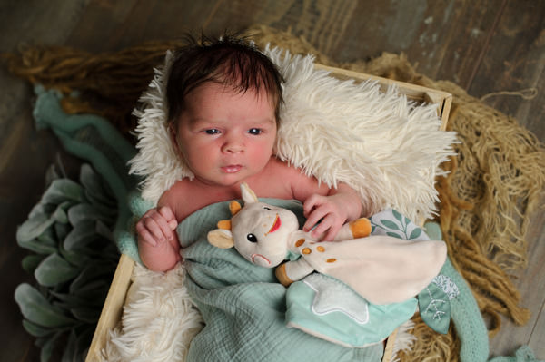 Séance photos de naissance au studio