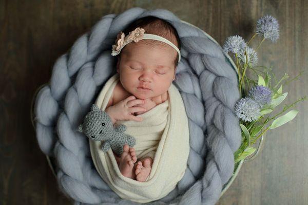 Séance photos de naissance au studio