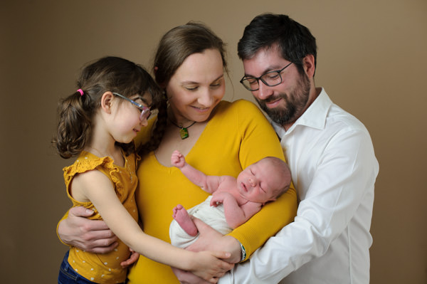 Séance photos de naissance au studio