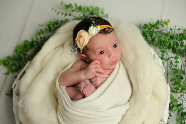 Séance photos de naissance au studio