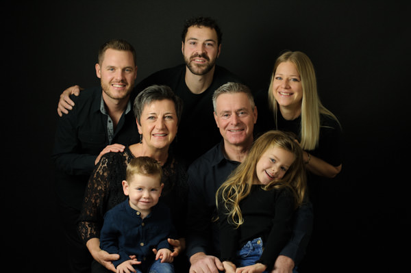 Séance photos de famille au studio